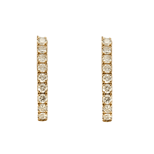 Boucles d'oreilles Messika - Créoles Gatsby XS  en or rose et diamants 58 Facettes DV20419-2
