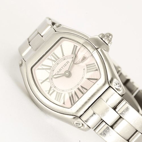 Montre CARTIER - Roadster - Montre en acier à boitier tonneau à mouvement quartz 58 Facettes DV20320-1