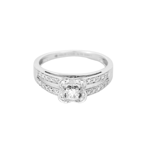 Bague 49 Mauboussin  - Bague Chance of Love n°1 en or gris et diamants 58 Facettes DV20375-1