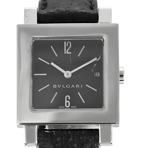 Montre BULGARI - Quadrato - Montre en acier à boitier carrée à mouvement quartz 58 Facettes DV17926-8