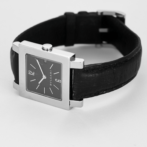 Montre BULGARI - Quadrato - Montre en acier à boitier carrée à mouvement quartz 58 Facettes DV17926-8