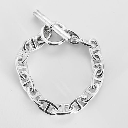Bracelet HERMES -"Chaine d'ancre" Moyen modèle. Bracelet en argent 58 Facettes DV20023-1