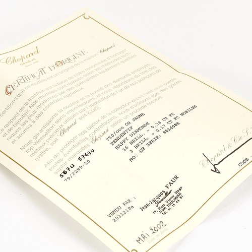 Collier CHOPARD. Collection Happy Diamonds- Collier en or jaune et diamants 58 Facettes DV21752-1