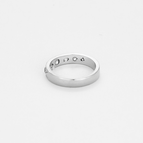 Bague 50 Alliance en or gris et diamants taille ancienne 58 Facettes DDV18419-1