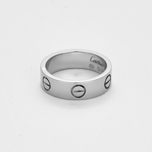 Bague 51 CARTIER – LOVE – Modèle Classique. Alliance en or gris 58 Facettes DV20023-2