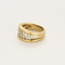Bague 54 Bague bandeau en or jaune et or gris, diamants 58 Facettes DV21812-3-54-3