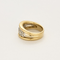 Bague 54 Bague bandeau en or jaune et or gris, diamants 58 Facettes DV21812-3-54-3