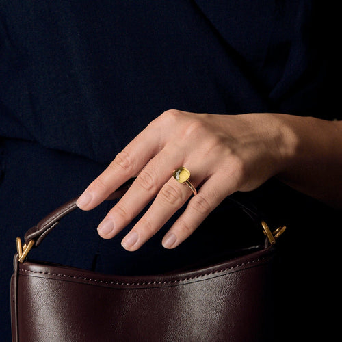 Bague 54 Pomellato - Nudo - Classic - Bague en or rose et quartz lemon 58 Facettes DV0014-16-54-3