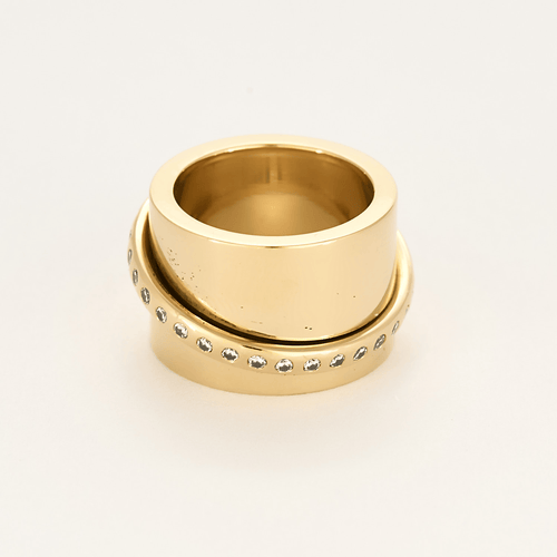 Bague 49 Dinh Van - Ariane - Bague en or jaune et diamants 58 Facettes DV21752-3