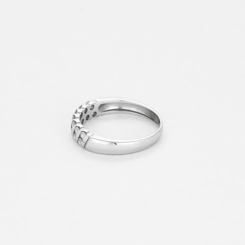 Bague 51 Alliance en or gris et diamants 58 Facettes DV18419-2