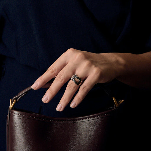 Bague 52 FRED Force 10 Grand Modèle - Bague en or blanc et diamants blancs. 58 Facettes DV20447-2