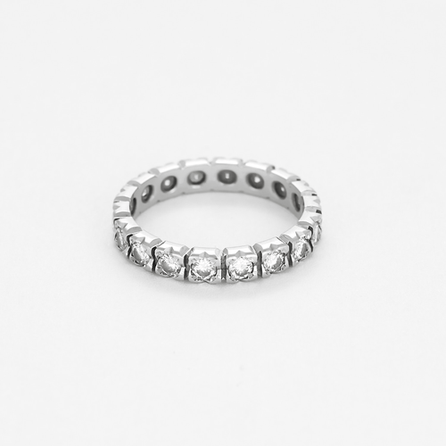 Bague 51.5 Alliance américaine en or gris et diamants 58 Facettes DV21565-1-515-3