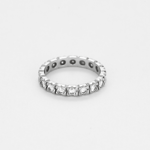 Bague 51.5 Alliance américaine en or gris et diamants 58 Facettes DV21565-1-515-3