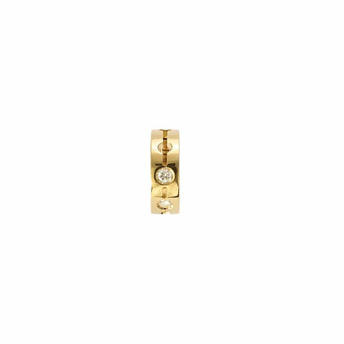 Boucles d'oreilles DINH VAN - Mono Créole Pulse en or jaune et diamants 58 Facettes DV21222-1