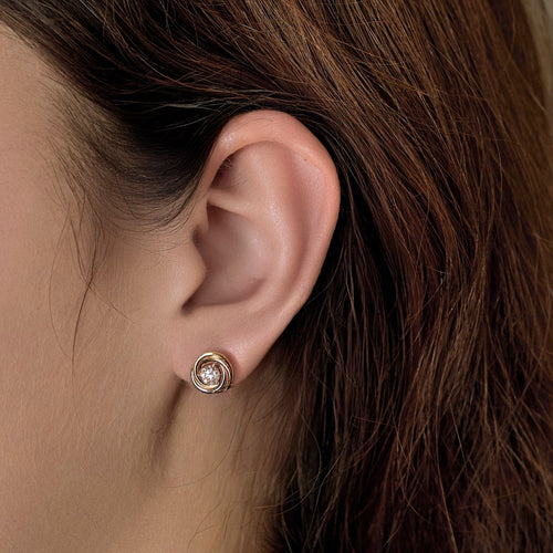 Boucles d'oreilles Cartier - Trinity- Boucle d'oreilles en or de trois couleurs et diamants 58 Facettes DV17058-12