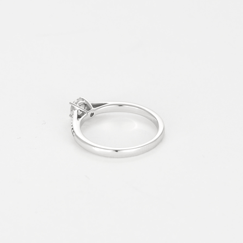 Bague 51 Bague solitaire en or gris et diamants 58 Facettes DV22646-1-51-2