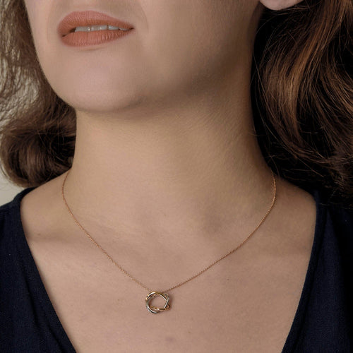 Collier Poiray Collier Tresse en or gris et or jaune 58 Facettes DV22644-1