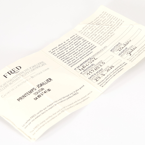 Bague 52 FRED - Force 10 - Bague or gris et diamants 58 Facettes DV18014-2