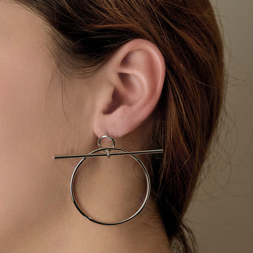 Boucles d'oreilles HERMES- Loop - Moyen Modèle - Paire de Boucles d'oreilles en argent 58 Facettes DV22646-2