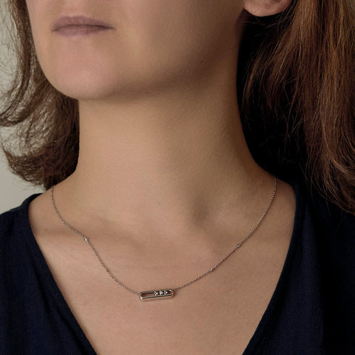 Collier MESSIKA-  Baby Move  en or gris et diamants 58 Facettes DV20383-1