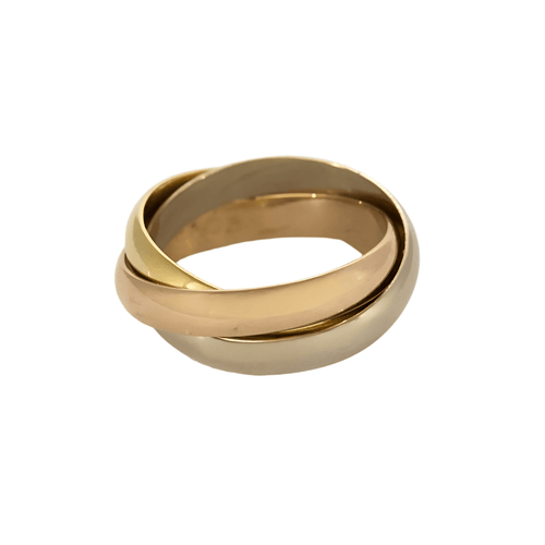 Bague 52 CARTIER- MUST - Trinity - Bague trois anneaux en or de trois couleurs. 58 Facettes DDV17546-2