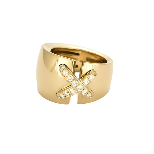 CHAUMET - Lien - Large Bague en or jaune et diamants