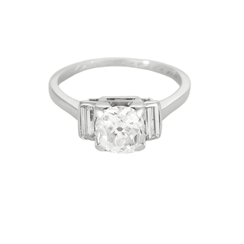 Bague 47 Bague solitaire en Platine et diamants 58 Facettes DV21565-2-47-2