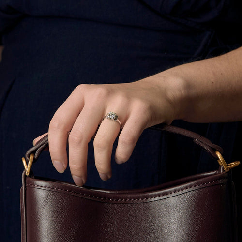 Bague 47 Bague solitaire en Platine et diamants 58 Facettes DV21565-2-47-2