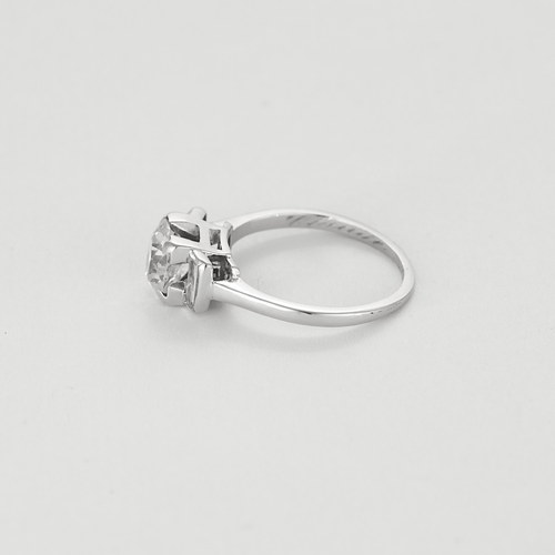 Bague 47 Bague solitaire en Platine et diamants 58 Facettes DV21565-2-47-2