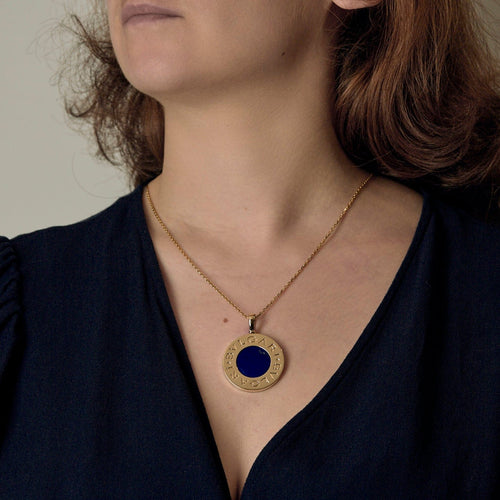 Pendentif Bulgari Pendentif  en or jaune et or gris, lapis-lazuli et onyx 58 Facettes DV0834-8