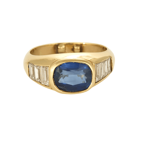 Bague 53 Bague jonc saphir et diamants 58 Facettes DV22815-1-53-2