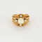 Bague 54.5 Bague en or jaune, perle de culture et diamants. 58 Facettes DV14304-2-545-2