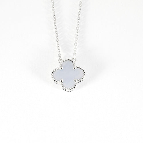 Collier Van Cleef & Arpels -Vintage Alhambra - Collier en or gris et calcédoine 58 Facettes DV0830-28