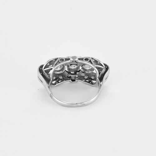 Bague 51 Bague en platine et diamants 58 Facettes DV22972-3-51-2