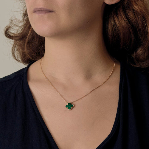 Collier Van Cleef & Arpels - Vintage Alhambra - Collier en or jaune et malachite 58 Facettes DV0830-29