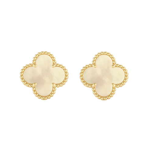 Boucles d'oreilles Van Cleef & Arpels- Vintage Alhambra- Boucles d'oreilles en or jaune et nacre 58 Facettes DV0830-30