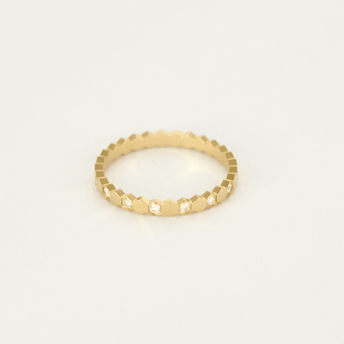 Bague 56 CHAUMET - Bee my love - Alliance en or jaune et diamants 58 Facettes DV22963-2-56-3