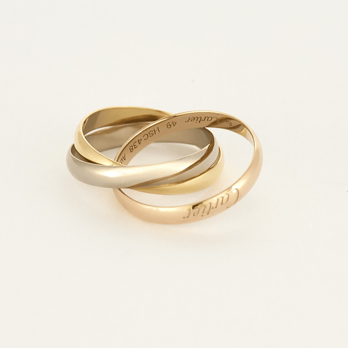 Bague 49 Cartier Bague Trinity PM en trois ors 58 Facettes DV22522-1