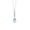 Collier Collier en or gris, aigue-marine et diamants 58 Facettes DV21730-1