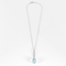 Collier Collier en or gris, aigue-marine et diamants 58 Facettes DV21730-1