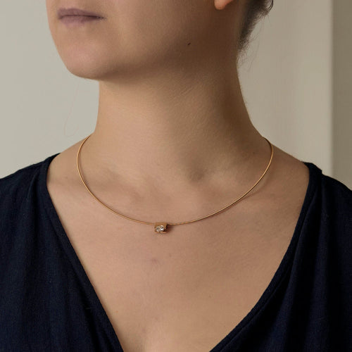 Collier NIESSING - Collier cable et pendentif en or jaune et diamant 58 Facettes DV22677-2