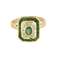 Bague 52 Bague en or jaune, émeraude et diamants 58 Facettes DV23103-1-52-1