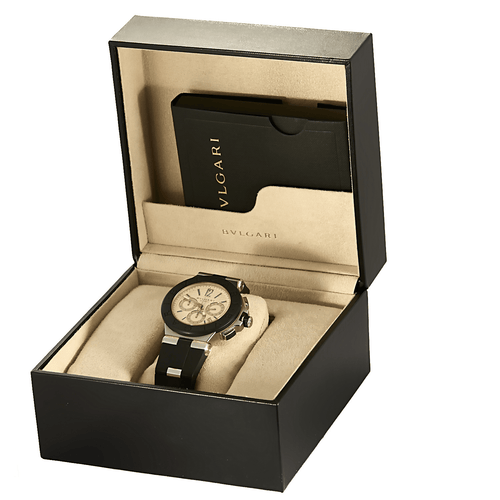 BULGARI - Diagono - Montre en acier et caoutchouc