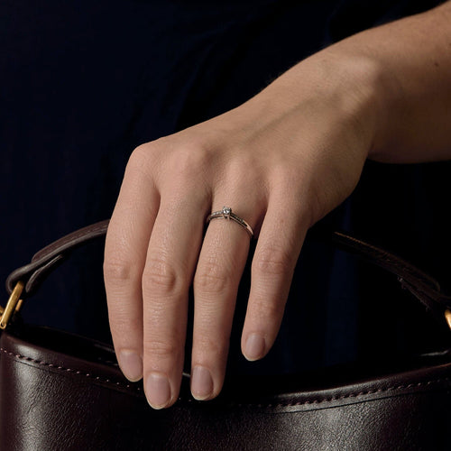 MAUBOUSSIN - Tu es le sel de ma vie n°1 - Bague en or gris et diamant