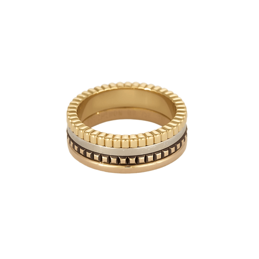 Bague 51 Boucheron - Quatre Classique - Bague pvd marron et or de trois couleurs 58 Facettes DV22149-8