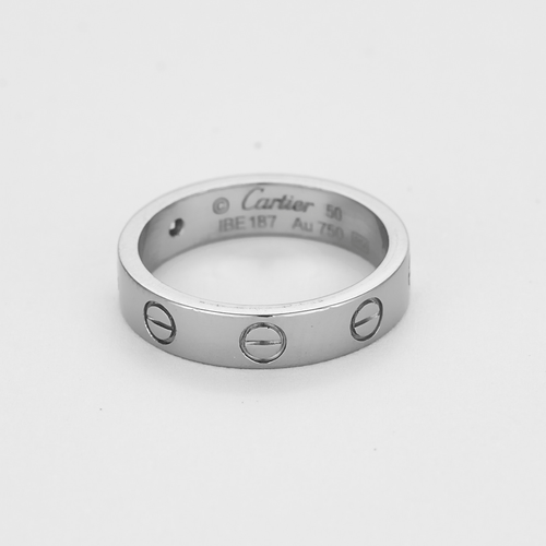 CARTIER - LOVE - Bague Alliance Or Gris et Diamant