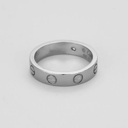 CARTIER - LOVE - Bague Alliance Or Gris et Diamant