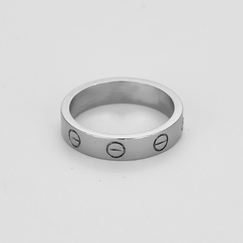 CARTIER - LOVE - Bague Alliance Or Gris et Diamant