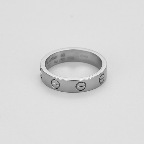 CARTIER - LOVE - Bague Alliance Or Gris et Diamant