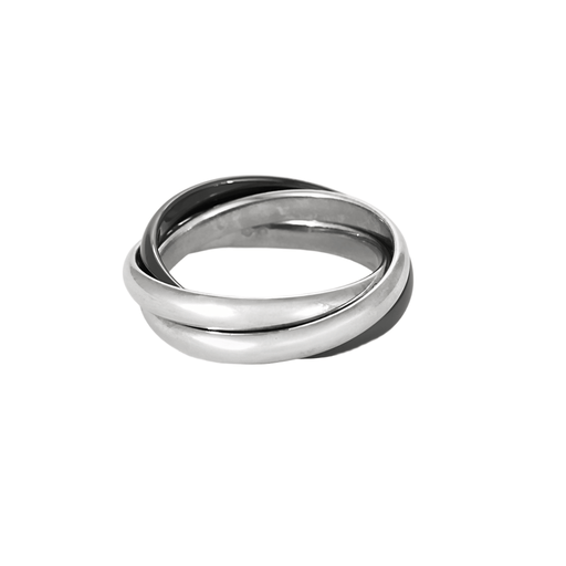 Bague 60 Cartier Bague Trinity en or gris et céramique 58 Facettes DV21602-9